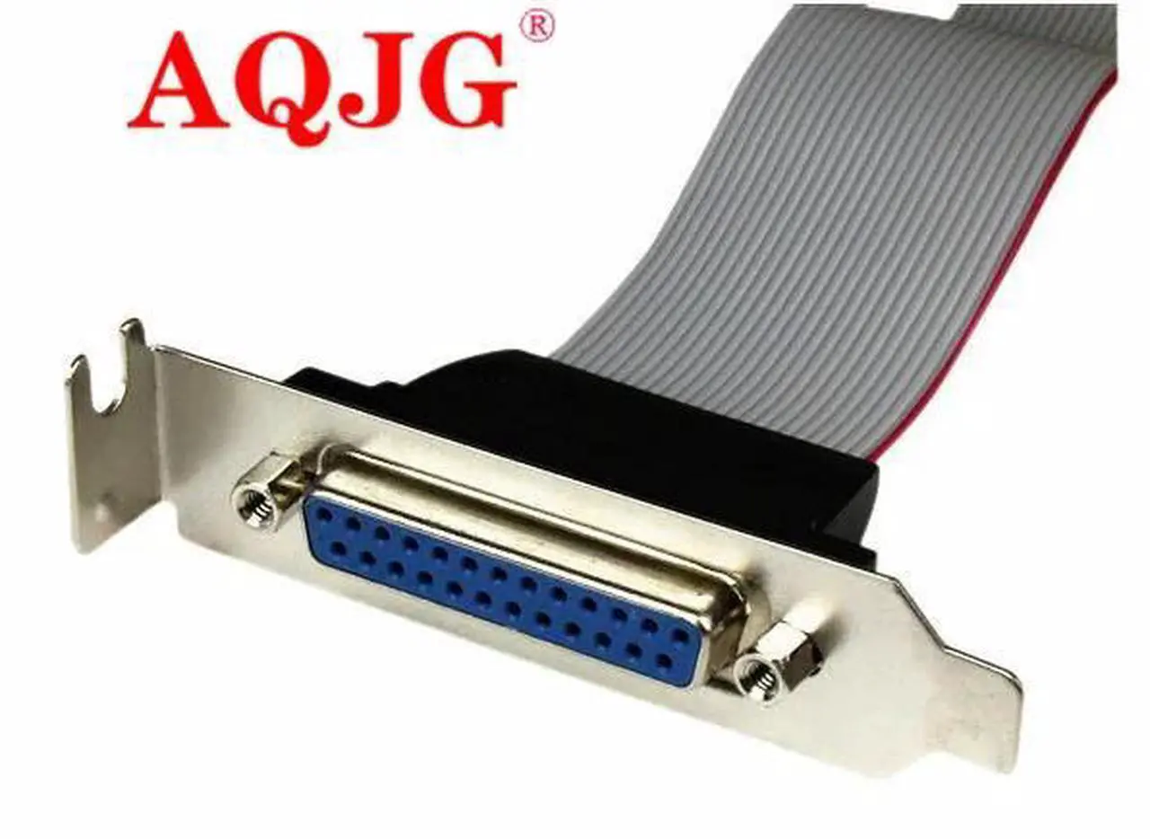 Alt view image 2 of 2 - Parallel Port Printer DB25 Female to IDC 26 Pin Male Connector Header Cable Panel Slot Plate