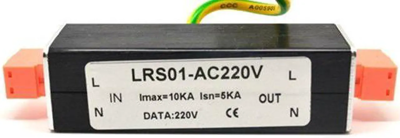Main image of 1PCS AC DC 220V Single Channel Power Surge Protector Lighting Protection with 2Pin Connector