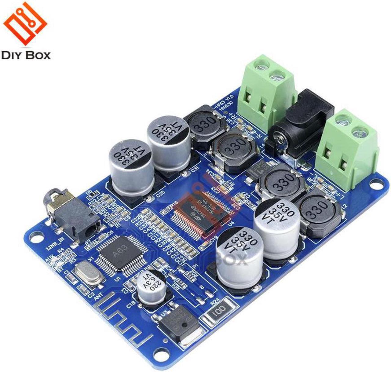 TDA7492P Bluetooth Amplifier Board DC 10-25V 25W+25W Audio Receiver Stereo Power AMP with 3.5mm AUX Jack for Home Speakers