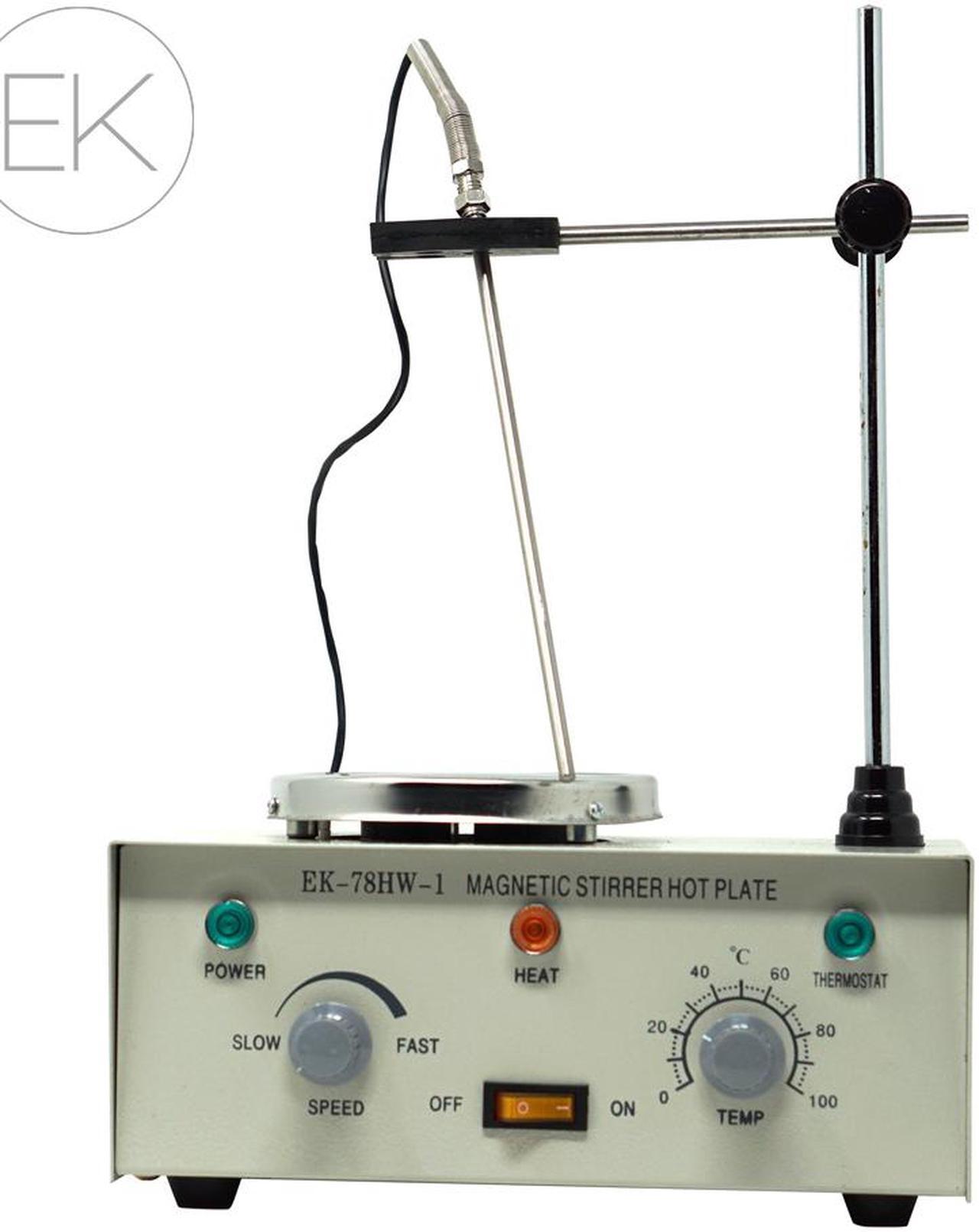 Alt view image 2 of 5 - Magnetic stirrer heating hot plate set,100 - 2000 rpm stir speed, rt - 100 c temp, 250 w heat, 5 stir bars - perfect lab equipment supplies for science lab, craft homebrew, yeast starter by EK