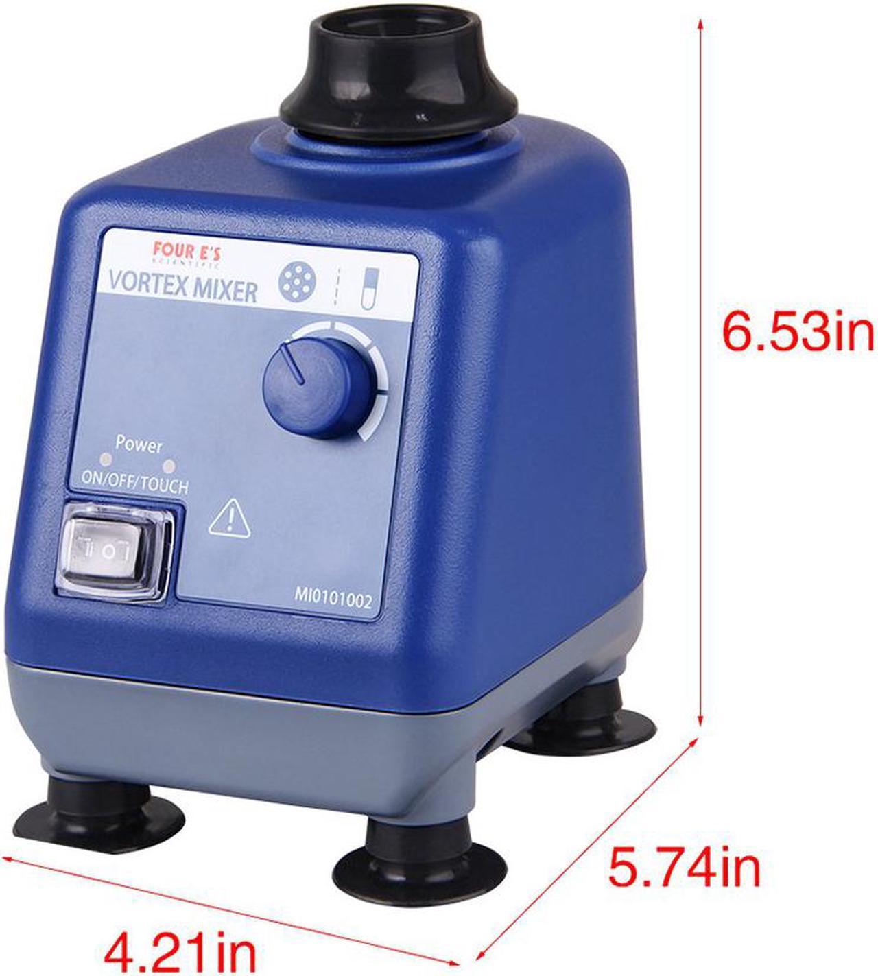 Four e’s scientific laboratory vortex mixer, speed 0 – 3000 rpm, orbital diameter 6mm, 60 hertz, liquid capacity 50 ml.  Perfect for mixing tattoo ink, acrylic paint, cosmetics, nail polish, solvents