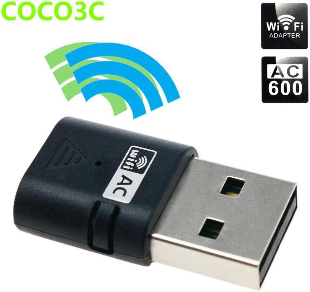 AC 600Mbps WIFI Dual Band Dongle USB Wi Fi Adapter 2.4G+5GHz Antenna Wi-Fi 802.11ac/b/g/n Wireless-N Gigabit Speed Network Card