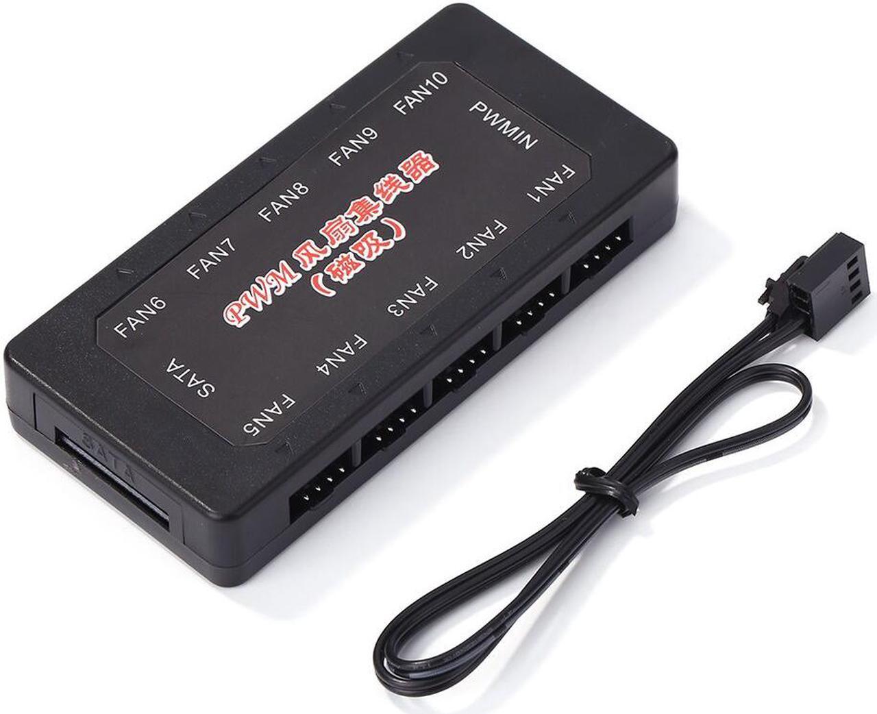 Main image of 1 to 10 Ports 12V 4Pin PWM Cooler Fan HUB SATA Power Extension Splitter Speed Controller Adapter for PC Motherboard Cooling