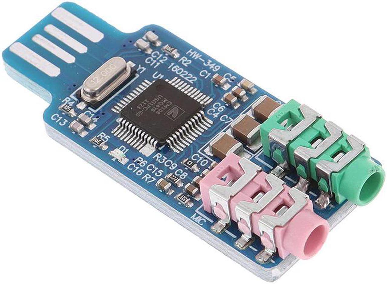 Alt view image 2 of 6 - CM108 USB Drive Free USB Sound Card Laptop Computer External Sound Card Module