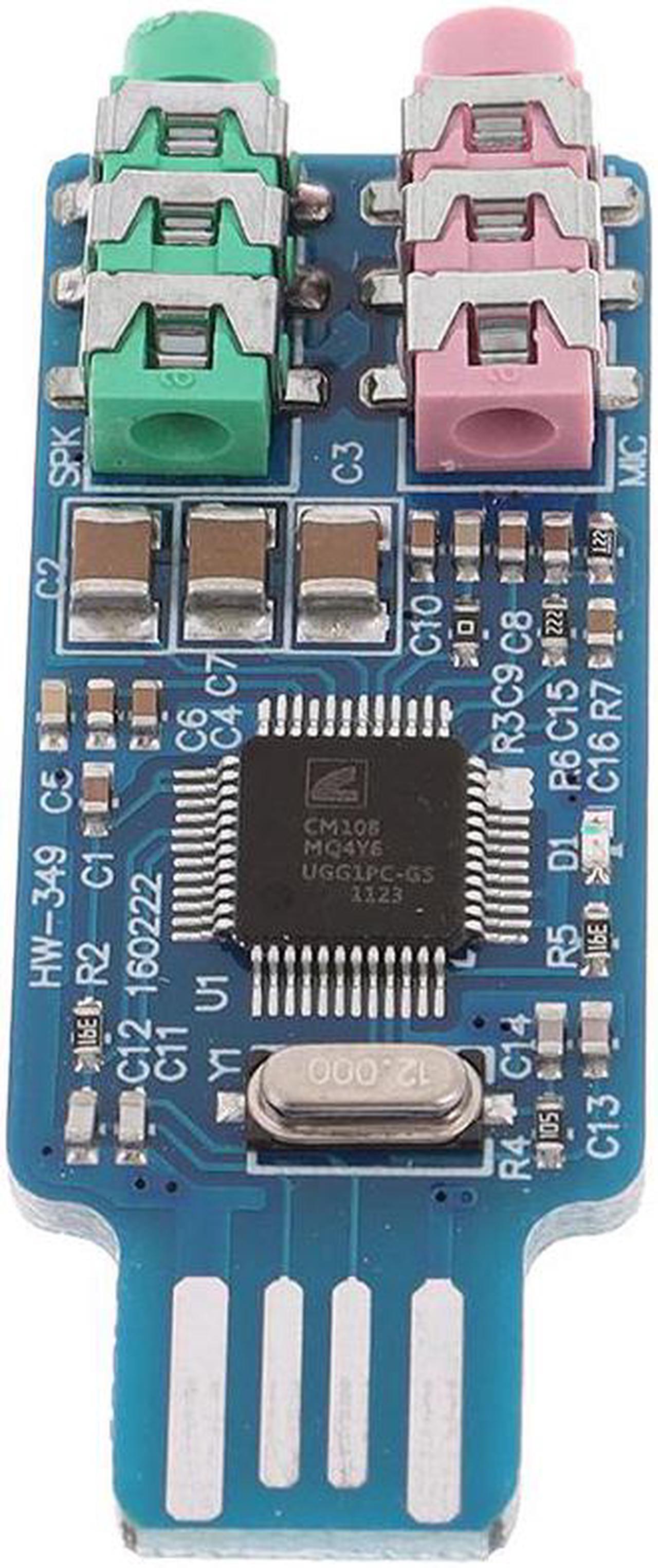 Alt view image 6 of 6 - CM108 USB Drive Free USB Sound Card Laptop Computer External Sound Card Module