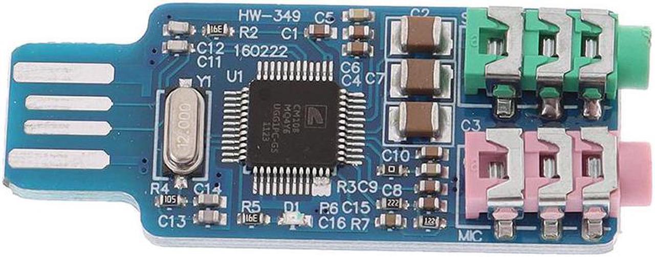 Alt view image 5 of 6 - CM108 USB Drive Free USB Sound Card Laptop Computer External Sound Card Module