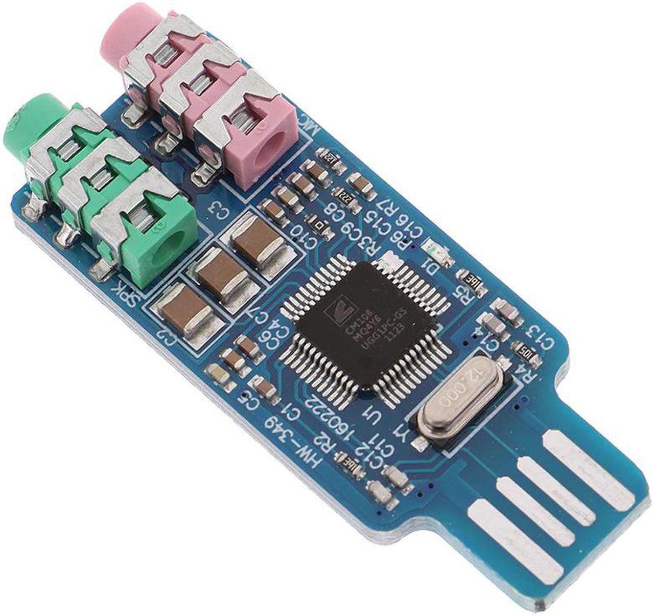 Alt view image 4 of 6 - CM108 USB Drive Free USB Sound Card Laptop Computer External Sound Card Module