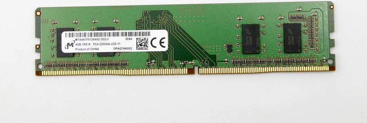 Micron MTA4ATF51264AZ-3G2J1 4GB DDR4-3200 UDIMM CP4-25600 CL22 Desktop Memory 288PIN RAM