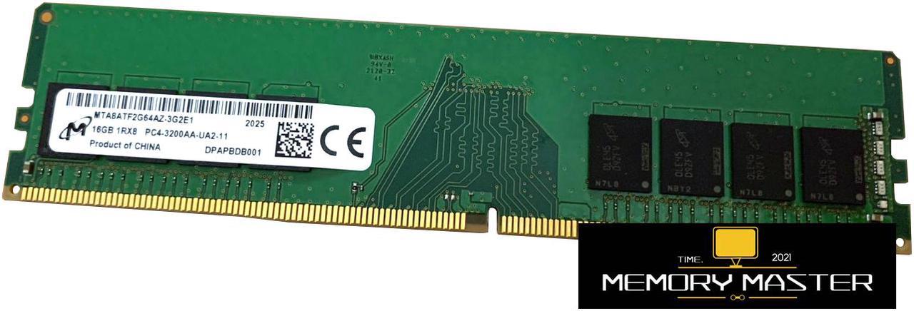 Micron MTA8ATF2G64AZ-3G2E1 16GB DDR4-3200 RAM PC4-25600 NONECC UDIMM Desktop Memory RAM