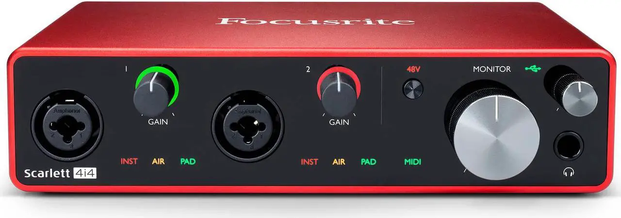 Alt view image 4 of 13 - Focusrite Scarlett 4i4 3rd Generation Audio Interface