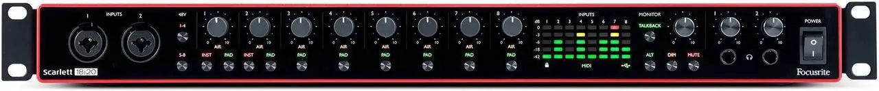Alt view image 5 of 20 - Focusrite Scarlett 18i20 3rd Generation Audio Interface