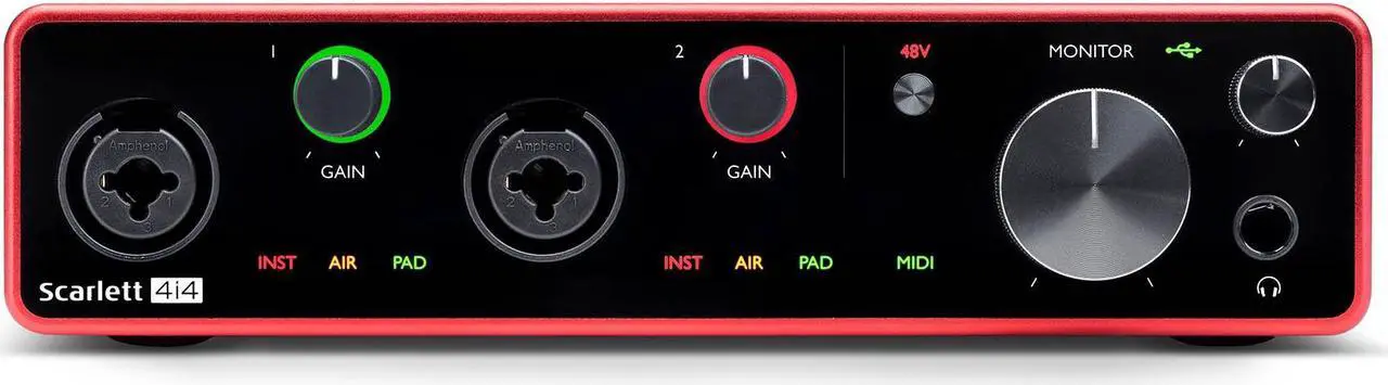 Alt view image 5 of 13 - Focusrite Scarlett 4i4 3rd Generation Audio Interface