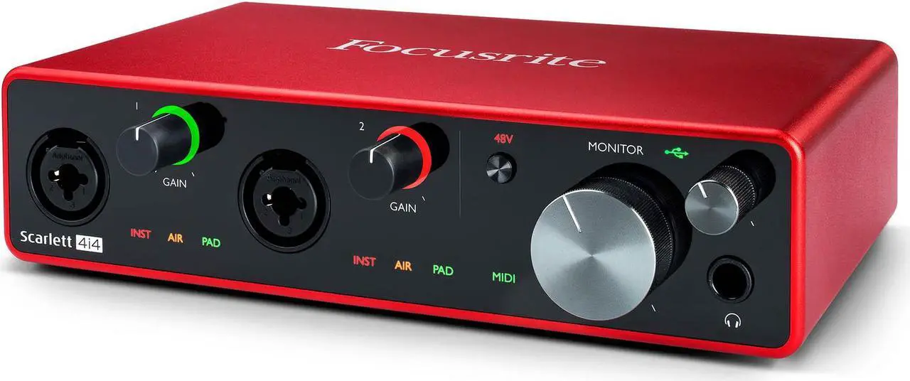 Alt view image 6 of 13 - Focusrite Scarlett 4i4 3rd Generation Audio Interface