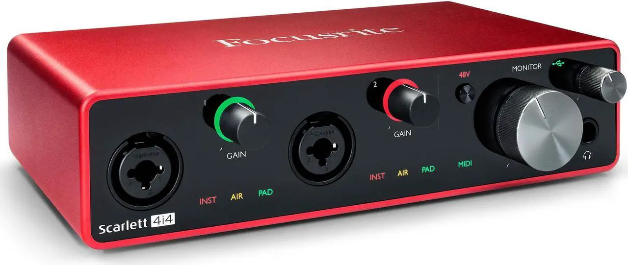 Alt view image 7 of 13 - Focusrite Scarlett 4i4 3rd Generation Audio Interface