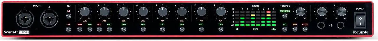 Alt view image 10 of 20 - Focusrite Scarlett 18i20 3rd Generation Audio Interface