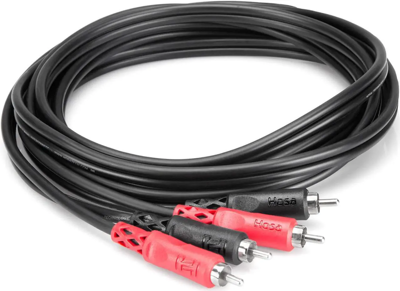 Alt view image 13 of 20 - Hosa CRA201 Dual RCA to Dual RCA Cable, 1 Meter (3.3 ft)