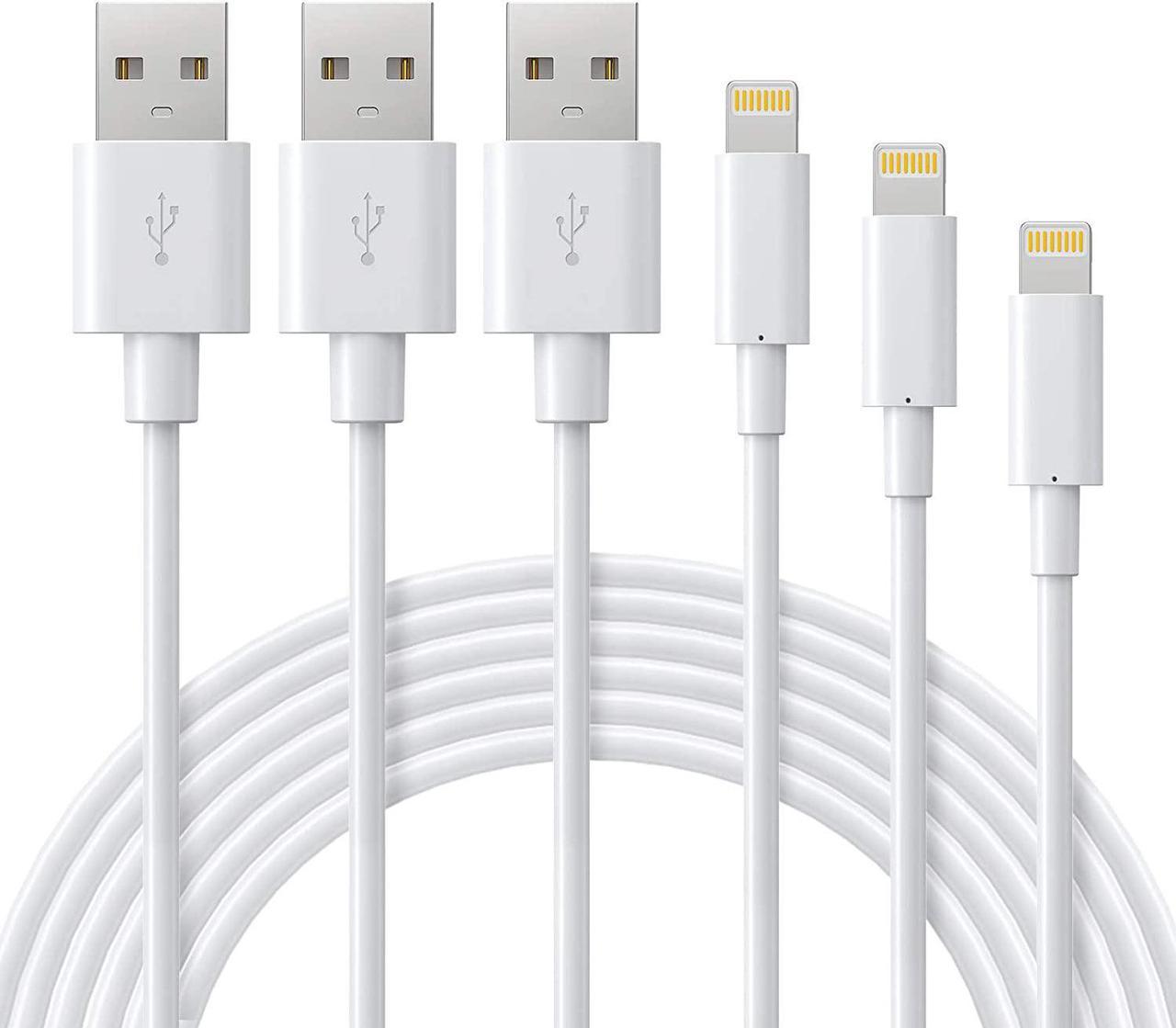 ilikable iPhone Charger Cable, 3 Pack 3ft 6ft 10ft MFi Certified Lightning Cable, Compatible with iPhone 13 12 11 / XS/XR/X/ 8/7/ 6s / SE, iPad Mini/Air, iPod, Airpods - White