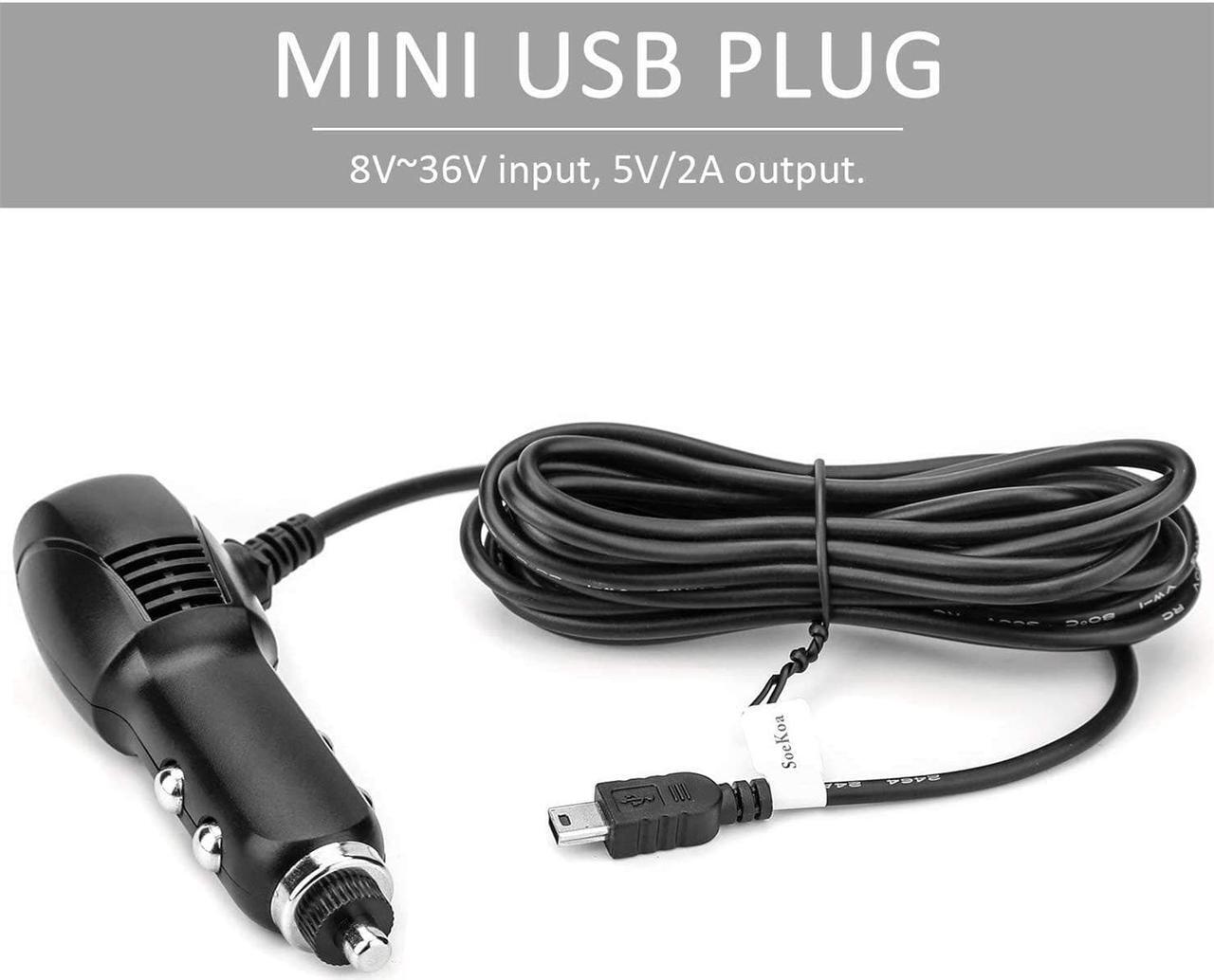 Alt view image 5 of 6 - Dash Cam Charger Mini USB, Car Charger with USB Port Compatible with APEMAN, , Byakov, AKASO, Crosstour, Trekpow, , OldShark, Garmin and Most Other Dash Cam, Android Devices. (11.5FT)