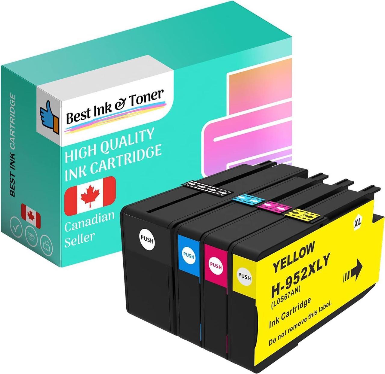 Updated CHIP 2023 - Best Compatible Cartridge for 952XL Combo - Black,Cyan,Magenta,Yellow-High Capacity of HP 952