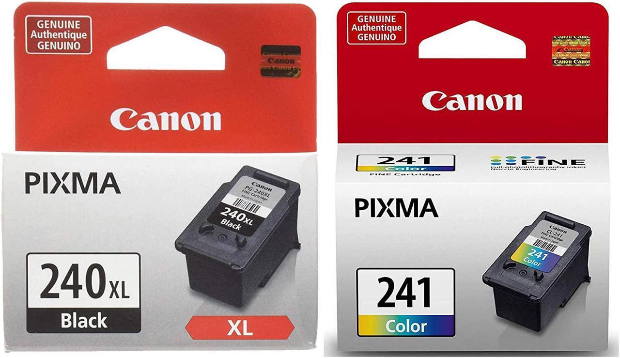 Genuine Canon PG-240XL High Capacity Black Ink Cartridge (5206B001) + CL-241 Color Ink Cartridge (5209B001)