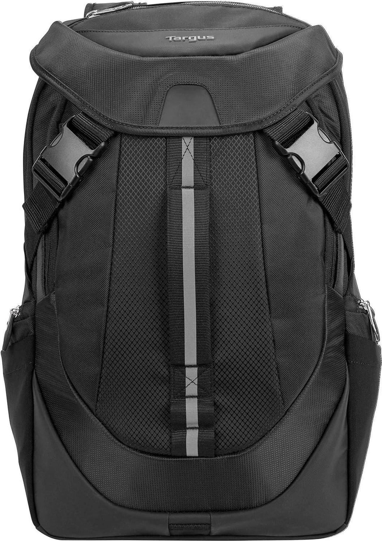 Targus Voyager II Travel and Commuter Business Backpack with Hideaway RainCover, Sternum & Waist Buckled Straps, Trolley Strap, Padded Shock-Absorbing Protection for 17.3-Inch Laptop, Black (TSB953GL)