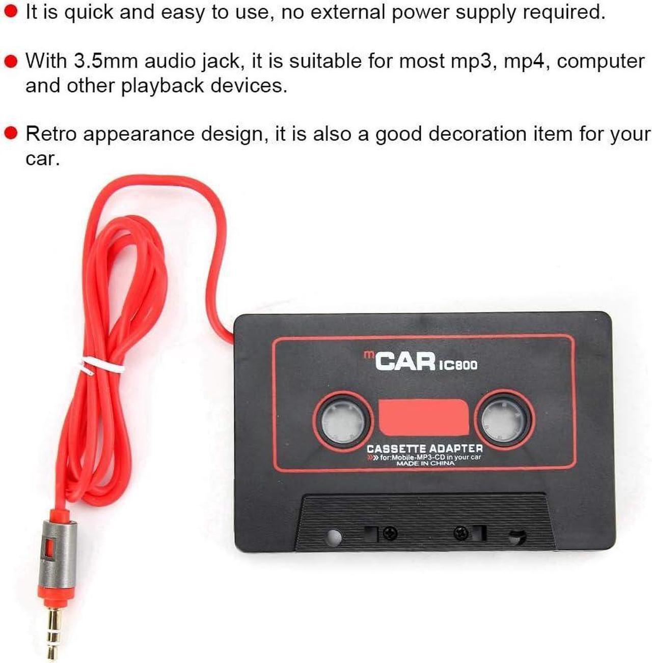 Alt view image 4 of 7 - Car Cassette Player Car Stereo Cassette Tape Adapter CD MD MP3 MP4 Player to 3.5mm Aux Audio for Mobile Phone Tablet MP3 Player car Stereo Headphones