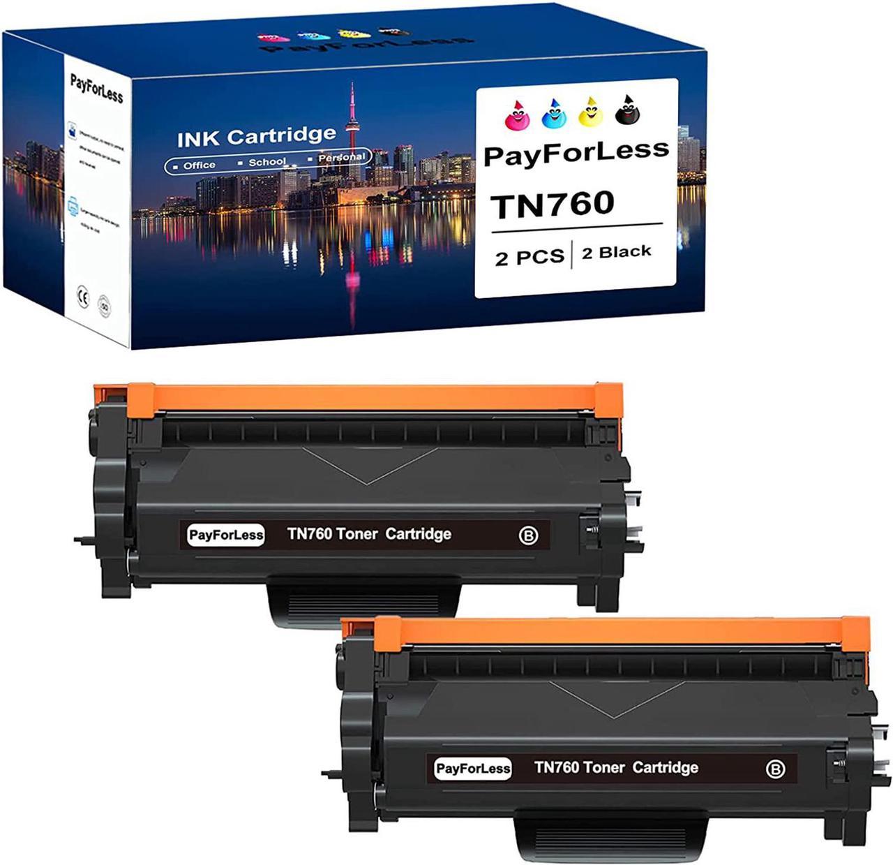 PayForLess Compatible Brother TN760 TN730 Toner TN-760 TN 730 for Brother HL-L2370DW HL-L2390DW DCP-L2550DW MFC-L2750DW MFC-L2710DW HL-L2350DW HL-L2395DW MFC-L2730DW HL-L2370DWXL MFC-L2750DWXL