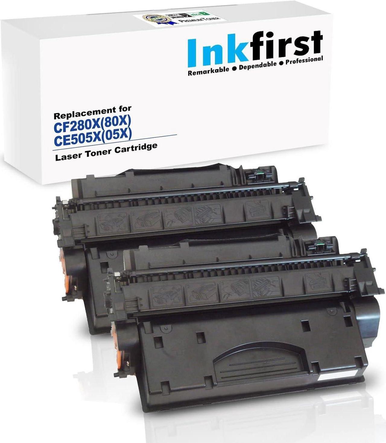 2 Inkfirst Compatible Toner Cartridges Replacement for HP CE505X CF280X 05X 80X Laserjet P2055dn P2055x M425dn M401dw M401dn M401n