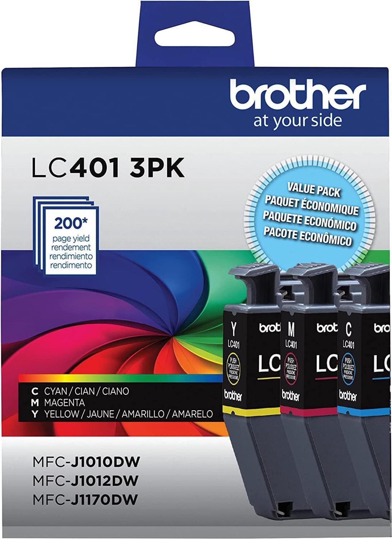 Brother Genuine LC4013PKS Standard-Yield Colour Ink Cartridge 3-Pack