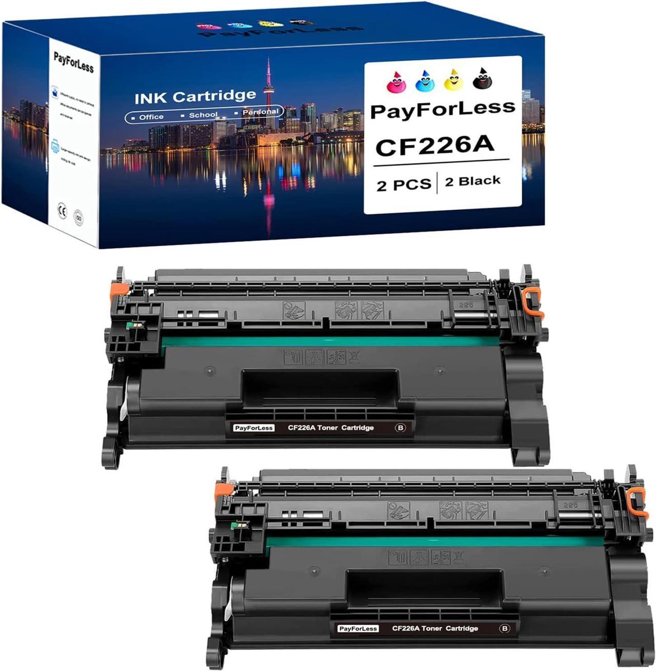 2PK PayForLess CF226A Toner Cartridges for HP 26A Laserjet Pro M402dn HP M402n HP M402d HP M402dw HP M426dw M426fdn M426fdw