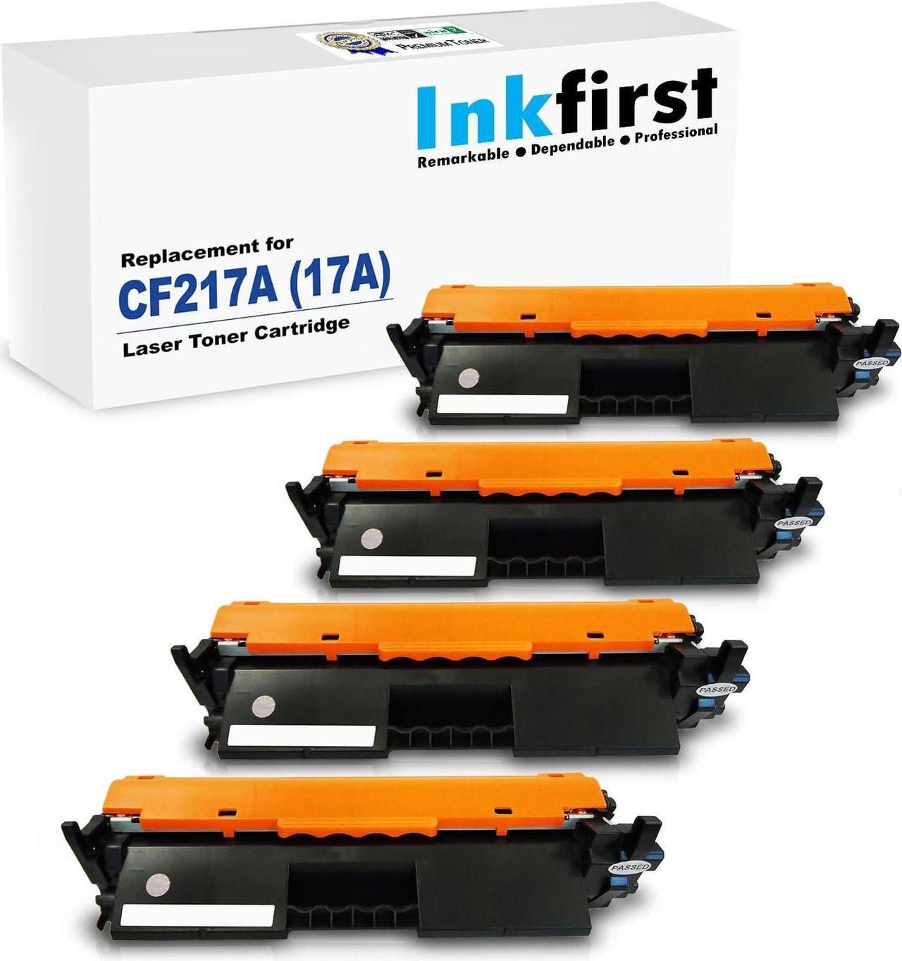 4PK Inkfirst Compatible Toner Cartridges Replacement for HP CF217A 17A [with CHIP] Laserjet Pro MFP M130 M102 M130fw M130nw M102a M102w M130fn M130a