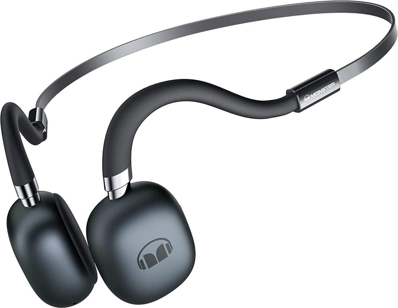 Main image of Monster Open Ear Headphones Wireless Sport Bluetooth 5.3 with Mic, Air Conduction Earphones Around Head with Enhanced Bass, Over-Ear Headset Sweatproof for Running