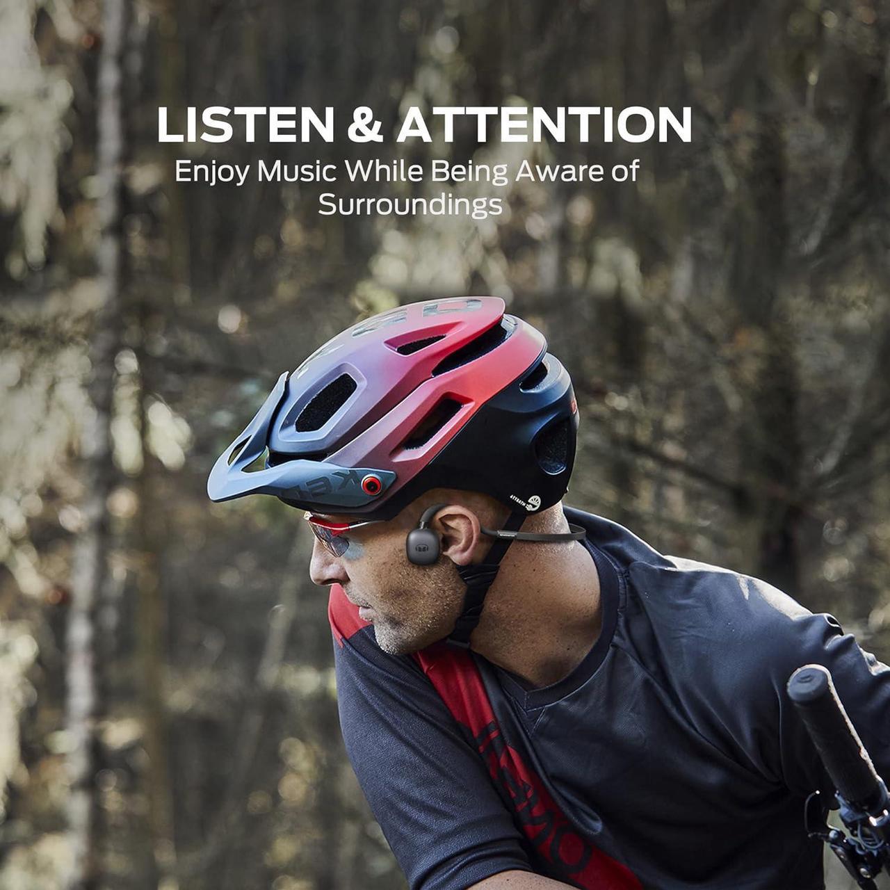Alt view image 7 of 7 - Monster Open Ear Headphones Wireless Sport Bluetooth 5.3 with Mic, Air Conduction Earphones Around Head with Enhanced Bass, Over-Ear Headset Sweatproof for Running