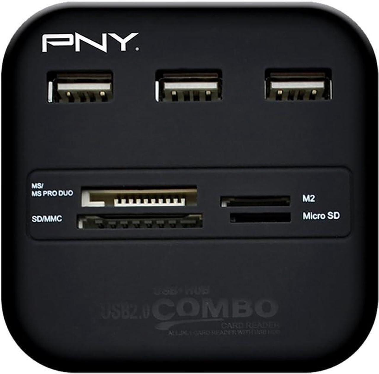 Main image of PNY Multi-Slot USB & Flash Card Reader (P-UBSDRDR21K-RF)
