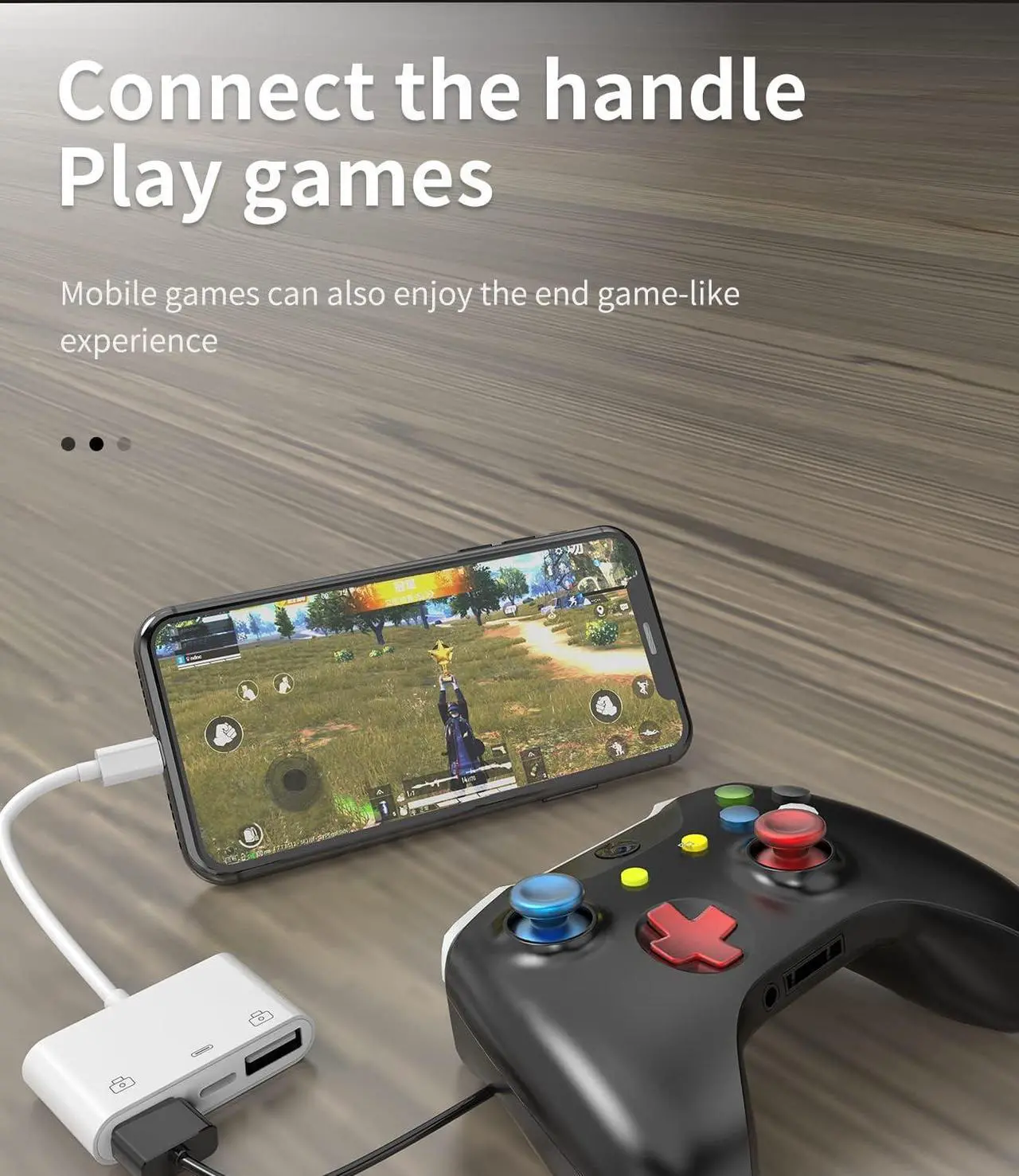 Alt view image 5 of 7 - iPhone OTG Adapter Charger Cable Dongle Lightning Male to Dual USB Female Camera Memory Stick Flash Drive Cord Reader Mouse Keyboard Converter Card Charging Splitter for 14 13 12 11 Pro Max 7 8