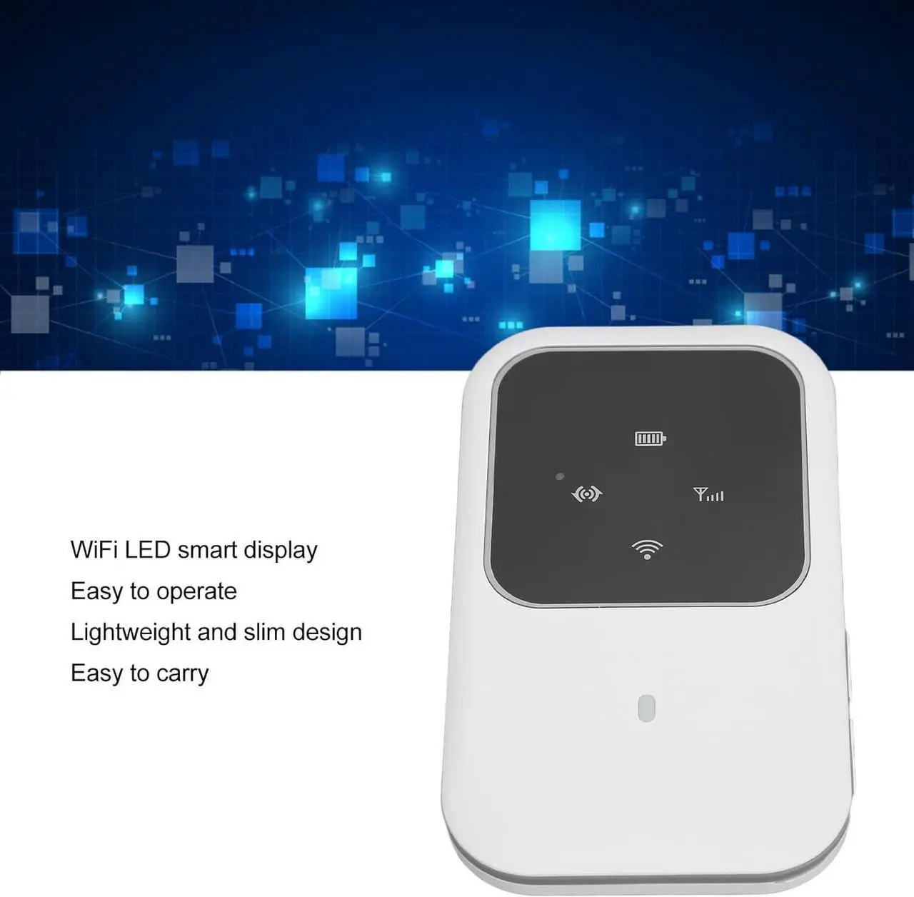 Alt view image 4 of 7 - H80 Mobile WiFi Hotspot, Multifunctional Portable Hotspot WiFi Plug in 4G LTE Mobile Router with LED Display for Outdoor Car Travel