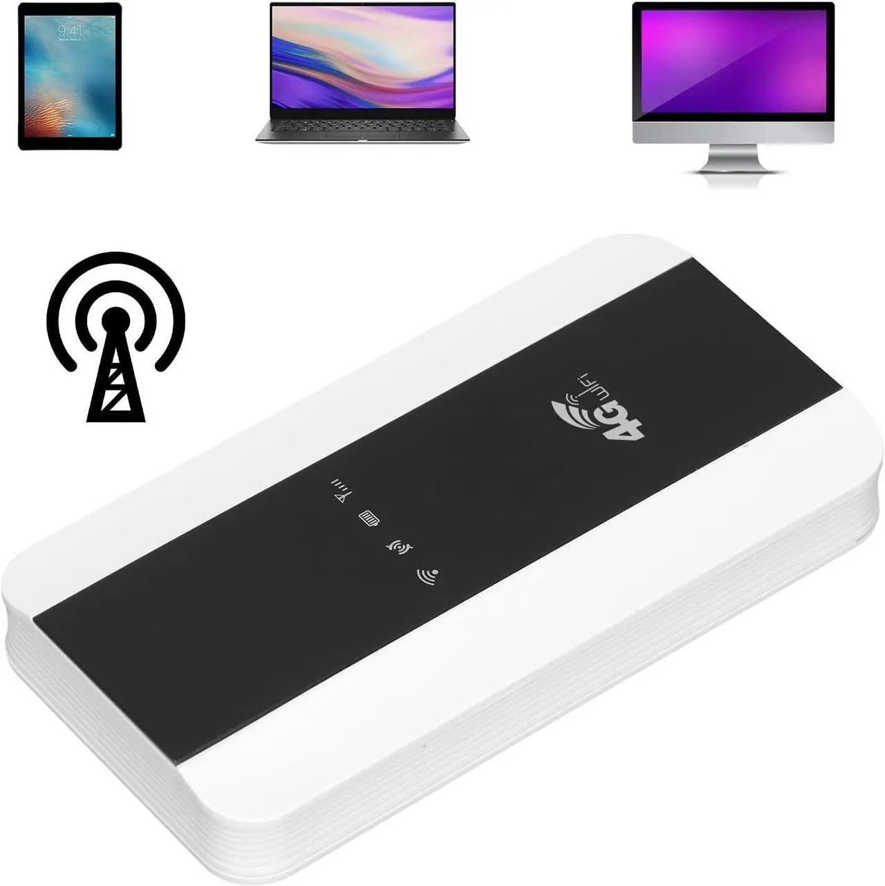 Alt view image 4 of 7 - 4G LTE Mobile Hotspot, Pocket Portable Router, 150 Mbps WiFi Network Wireless Router for Desktop, Laptop, Tablet, Mobile Phone(M10-e)