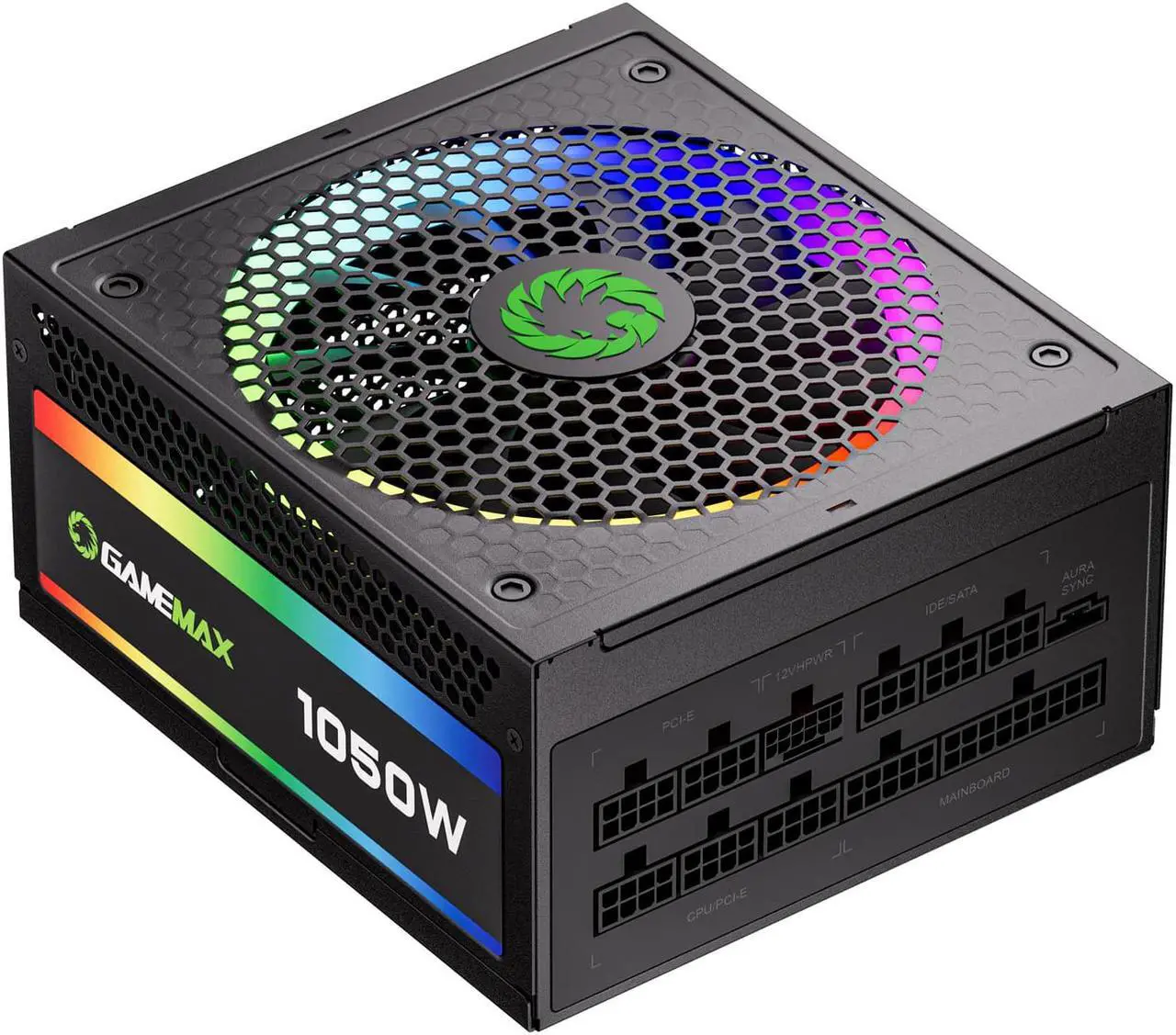 Main image of GAMEMAX 1050W ATX 3.0 & PCIE 5.0 Power Supply, 80+ Gold Certified, Addressable RGB with 5V Motherboard Sync, Fully Modular ATX Gaming Power Supply, 10 Year Warranty, RGB-1050