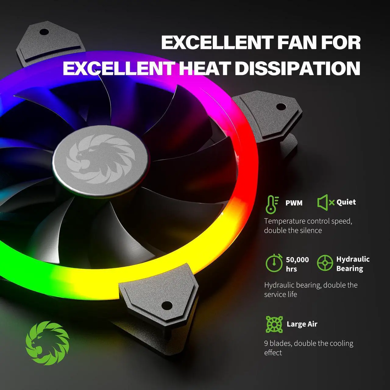 Alt view image 5 of 6 - GAMEMAX 1050W ATX 3.0 & PCIE 5.0 Power Supply, 80+ Gold Certified, Addressable RGB with 5V Motherboard Sync, Fully Modular ATX Gaming Power Supply, 10 Year Warranty, RGB-1050