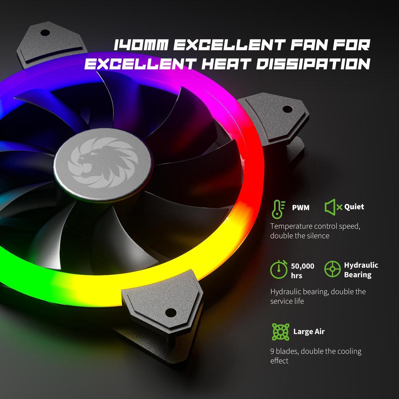 Alt view image 8 of 7 - GAMEMAX 750W Fully Modular ARGB Power Supply, ATX3.0 & PCIE 5.0, 80 Plus Gold Certified, 105°C Japanese Caps, ATX Gaming Power Supply