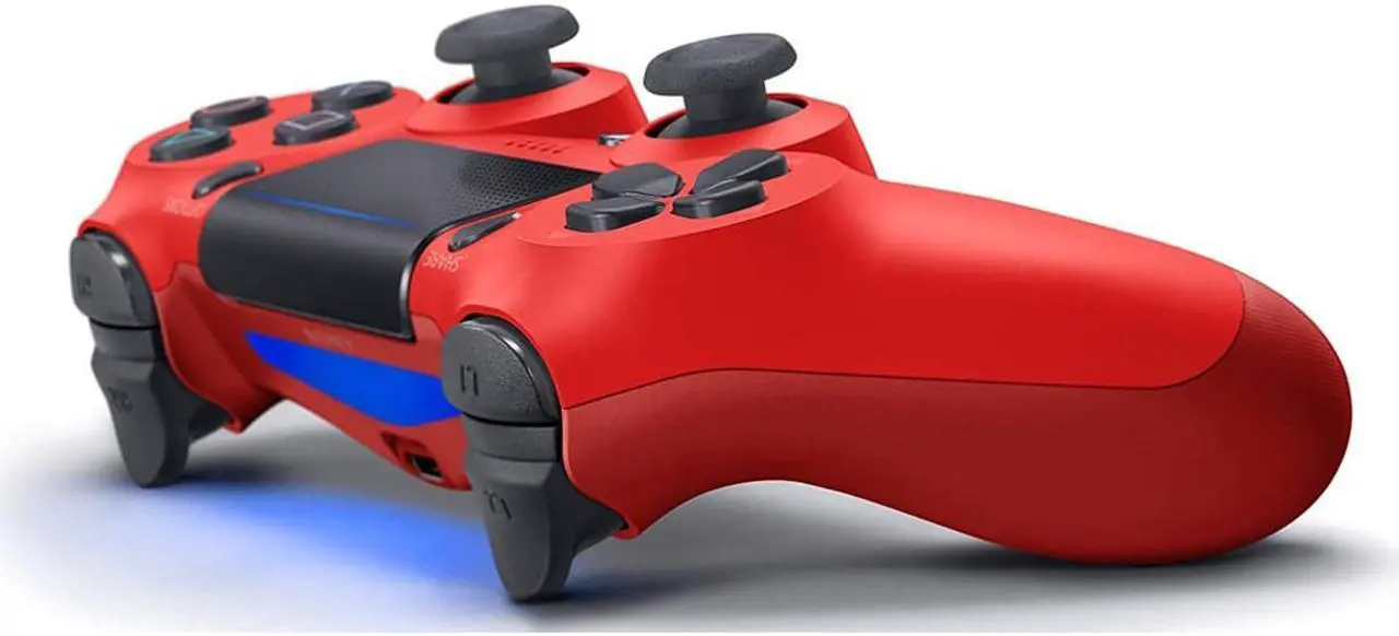 Alt view image 2 of 7 - Wireless Bluetooth Gaming Controller for PS4  PC Gamepad Joystick for Playstation 4/Pro/Slim Console with Dual Vibration shock/6-axis Gyro Sensor/Audio Function PC/IOS/Android/Steam(Red)