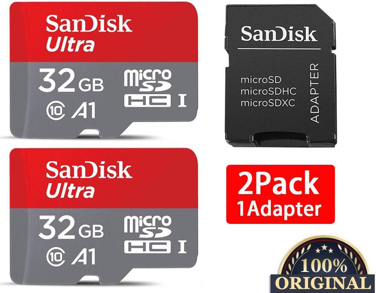 Main image of 100% Original 2 Pack 32GB SanDisk Micro SD Card with Adapter TF Card Read Speed Up to 100MB/s memory card for samrt phone and table PC Camera Drone