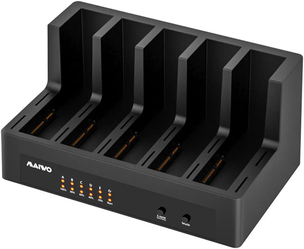 Main image of MAIWO 5 Bay 1:4 2.5/3.5" SATA SSD Docking Station, USB3.0 to 2.5 Inch & 3.5 Inch SATA SSD Clone External Hard Drive HDD Enclosure for SATA, Support Offline Clone Duplicator [Support 90TB]