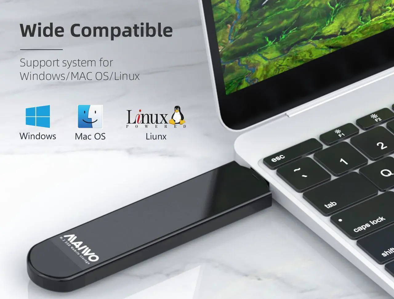 Alt view image 5 of 7 - MAIWO M.2 Enclosure for M.2 SATA NGFF SSD 2 in 1 USB-A & USB C 3.1 Gen 1 to SATA B Key/ B&M-Key External Solid State Drive Enclosure 6Gbps with UASP Compatible with Samsung WD