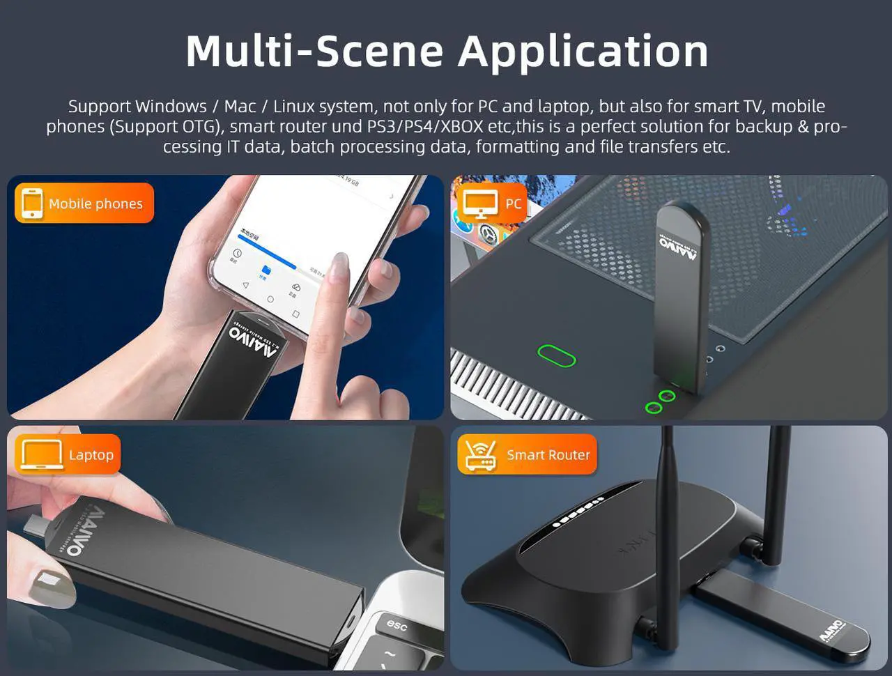 Alt view image 7 of 7 - MAIWO M.2 Enclosure for M.2 SATA NGFF SSD 2 in 1 USB-A & USB C 3.1 Gen 1 to SATA B Key/ B&M-Key External Solid State Drive Enclosure 6Gbps with UASP Compatible with Samsung WD