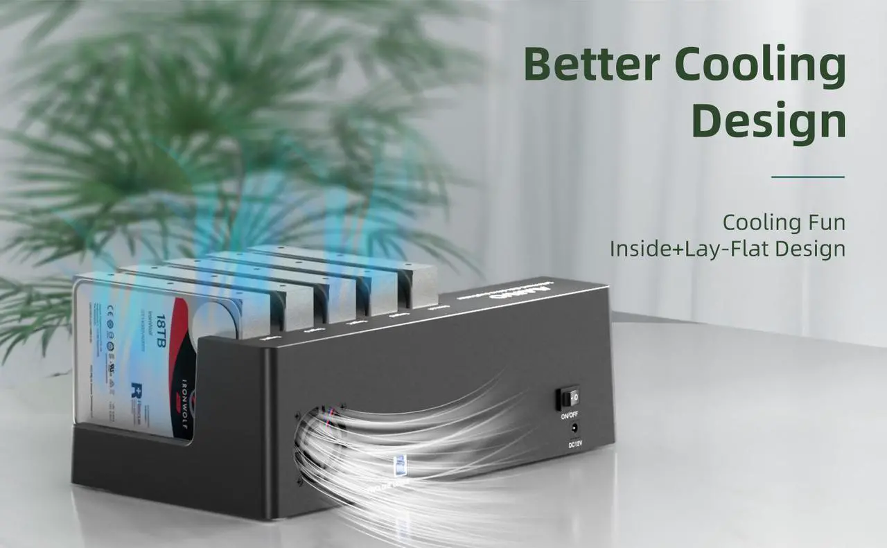 Alt view image 4 of 5 - MAIWO 5 Bay SATA HDD Docking Station Cloner Dock with Clone USB 3.0 to SATA External Hard Drive with Duplicator Offline Clone Function for 2.5 or 3.5 inch HDD/SSD Max Support 5X 18TB