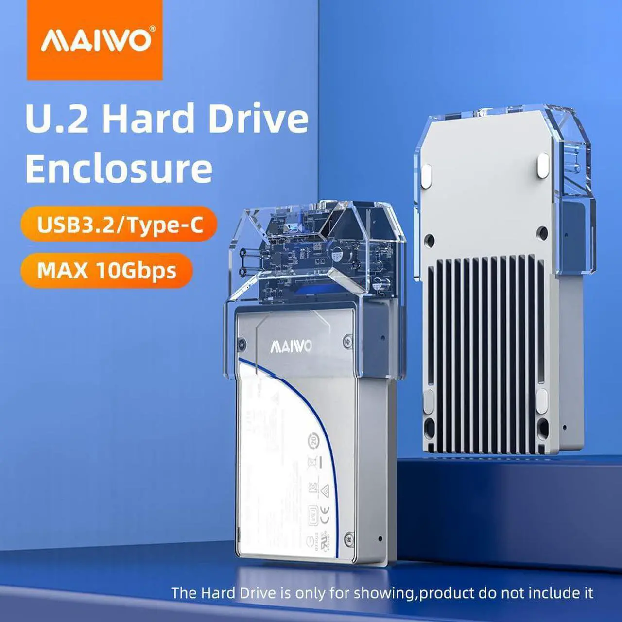 Alt view image 2 of 7 - MAIWO K108U U.2 NVMe Docking Station Converter USB 3.2 Type-C Gen 2 to 2.5 inch U.2 PCIe NVME SSD Portable External Hard Drive Enclosure Adapter 10Gbps high-speed