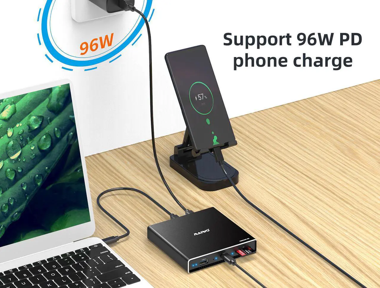 Alt view image 7 of 7 - MAIWO multiple USB 3.0 Type C to 2.5 inch SATA HDD/SSD Hard Drive Enclosure with SD Card Reader and HDMI 4K Display