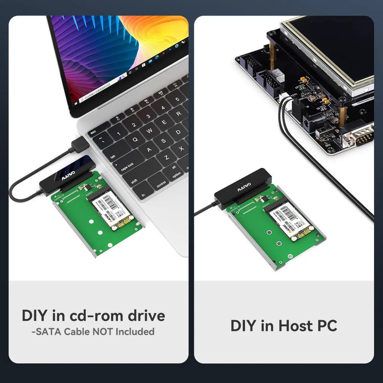 Alt view image 6 of 7 - MAIWO KT031A2 mSATA to 2.5 inch SATA SSD Adapter Add on Card Converter Convertor, Compatible with full mSATA SSD:30*50mm, Compatible for Kingston Transcend Intel Samsung