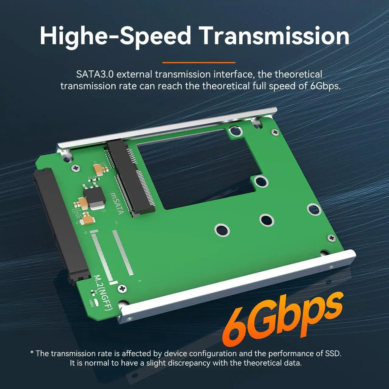 Alt view image 3 of 7 - MAIWO KT031A2 mSATA to 2.5 inch SATA SSD Adapter Add on Card Converter Convertor, Compatible with full mSATA SSD:30*50mm, Compatible for Kingston Transcend Intel Samsung
